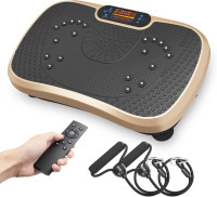 Vibrační plošina  3D tréninkové zařízení s 99 úrovněmi vibrací, 5 tréninkovými programy, Bluetooth , tréninkovými pásy